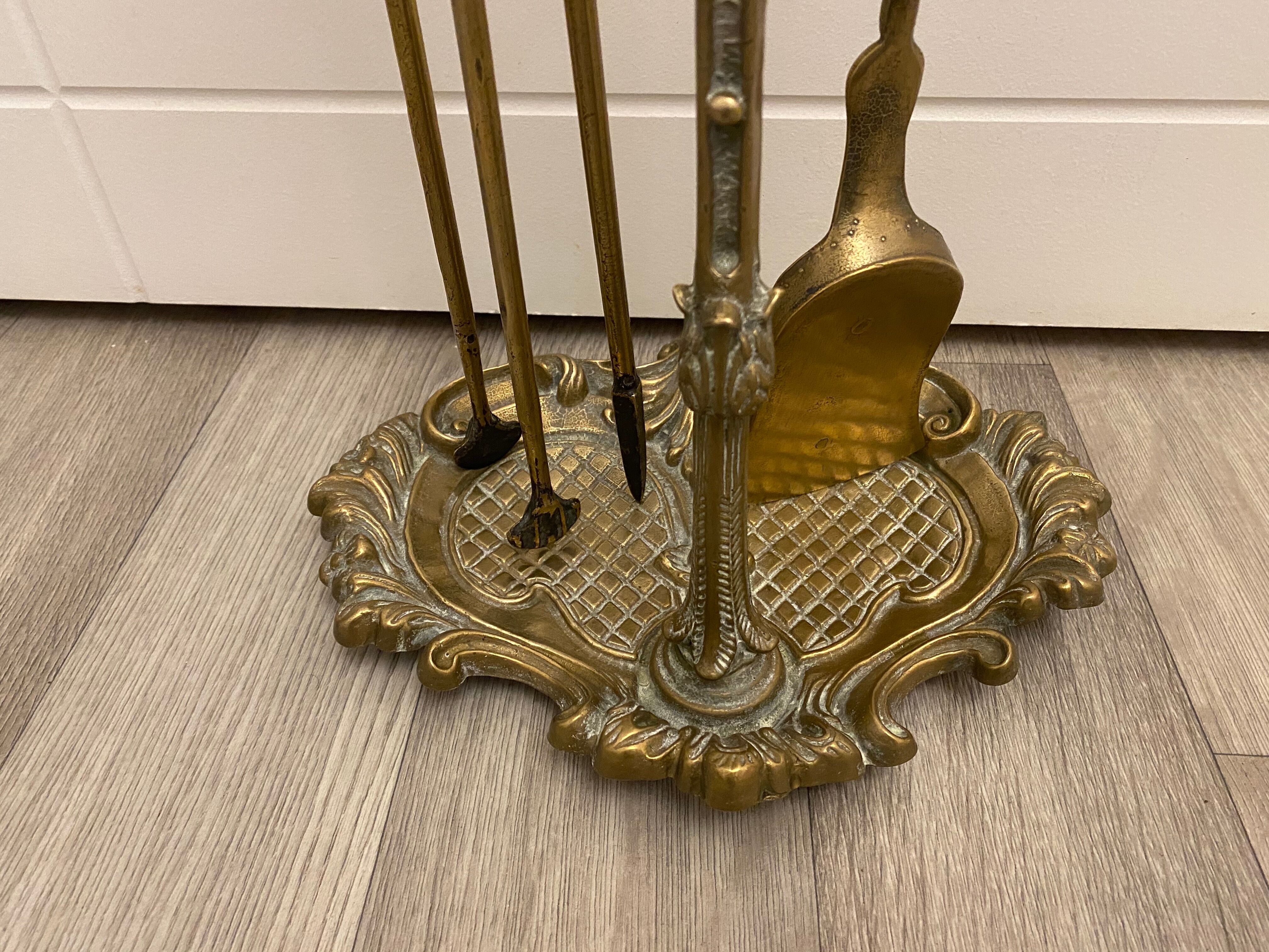 19th-century brass chimney servant Louis Philippe