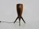 Wooden table lamp Italy 1970s