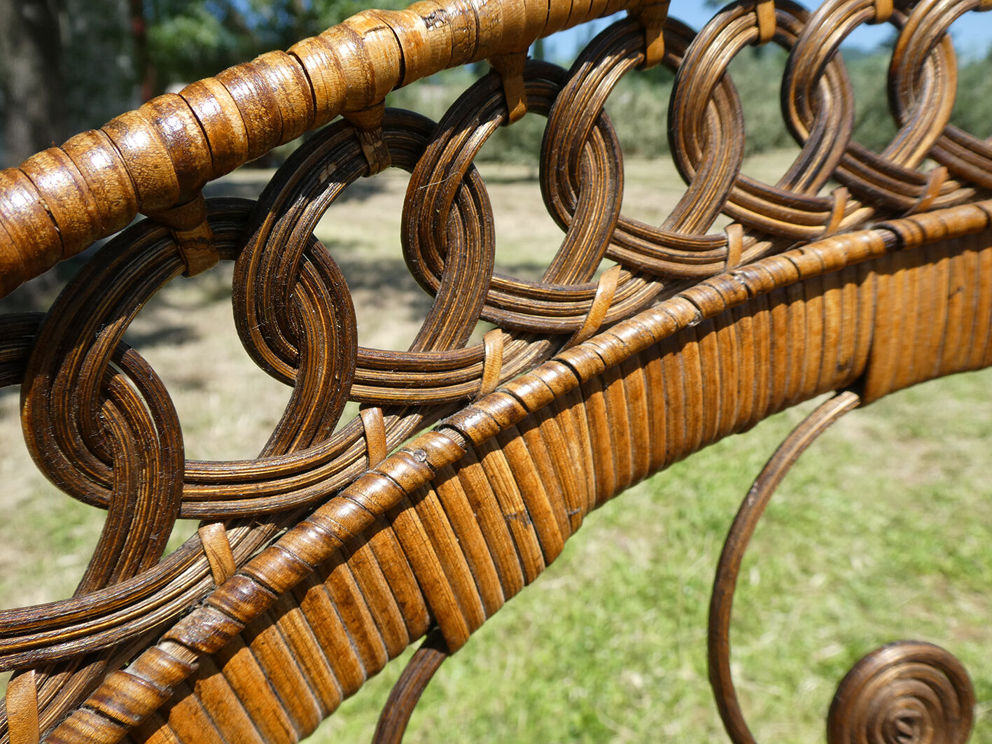 Emmanuelle peacock rattan chair