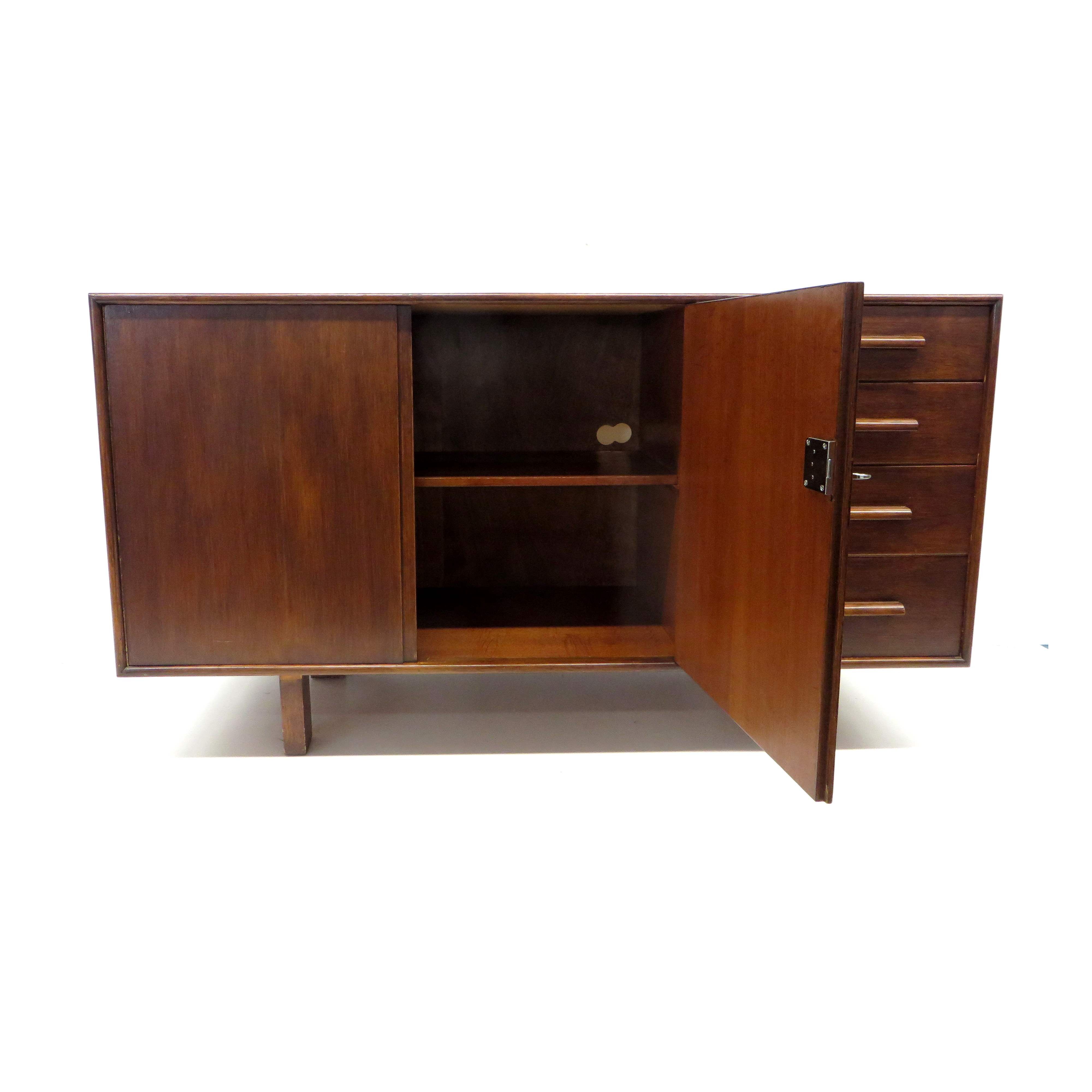 Vintage sideboard with 4 drawers and 2 doors made in the 60s
