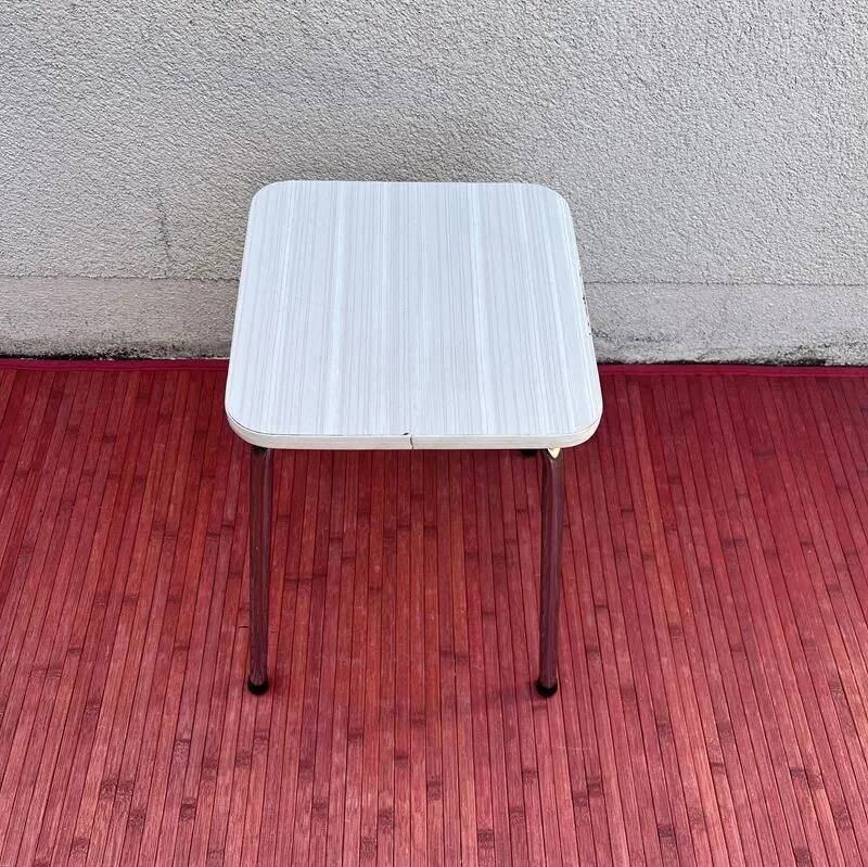 White formica stool