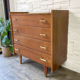 Scandinavian wooden chest of drawers Year 1950