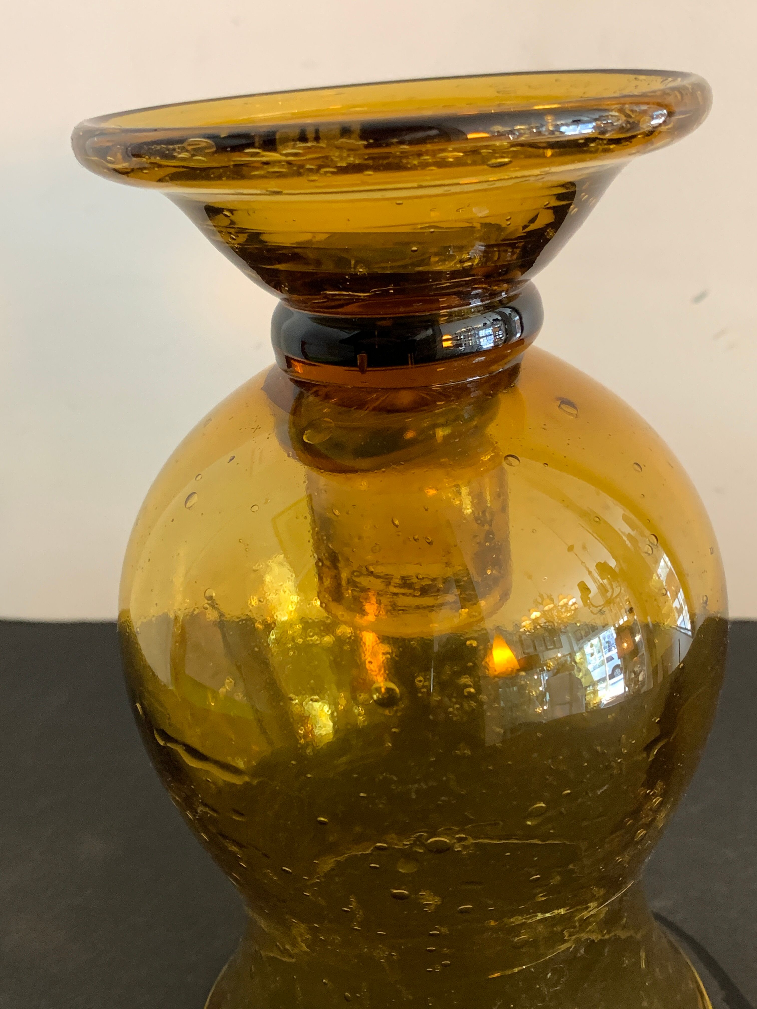 Biot glass candlestick