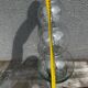 70's vase - 3 stacked spheres, transparent glass, H 50 cm