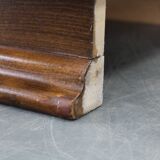 Art Deco walnut nightstand with black opaxite glass, Czechoslovakia 1930s