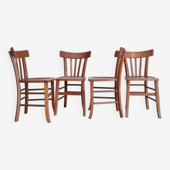 4 chaises bistrot, années 40