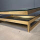 Vintage two tier Belgochrom 23kt coffee table, 1970s