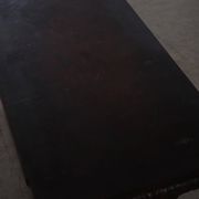 Side table / Low table in Danish Art Deco wood with shelf, 1930s-40s