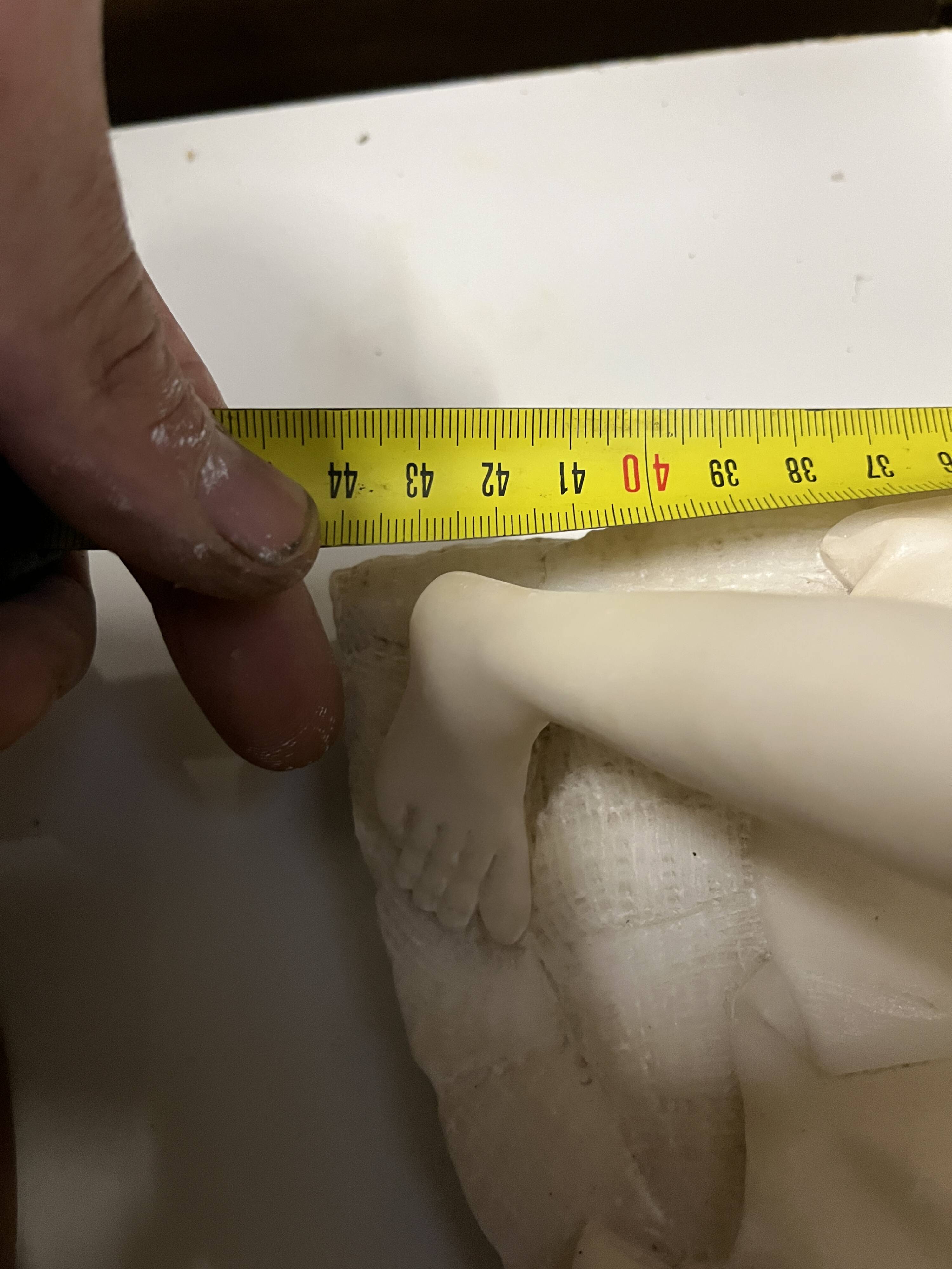 Alabaster sculpture – Psyche revived by Cupid’s kiss – after An