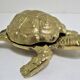 Zoomorphic turtle vintage brass ashtray