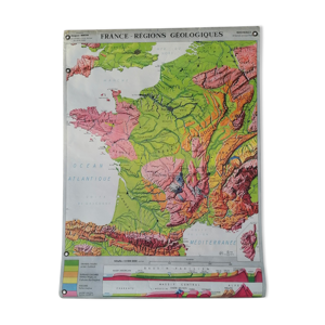 Ancienne carte MDI France géologie