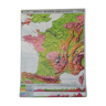Ancienne carte MDI France géologie et relief J.Bertin.