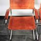 Set of 4 S34 style dining chairs in vintage cognac saddle leather by Mart Stam - Marcel Breuer