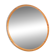 Large Mid-Century Round Pine Mirror, Denmark, 1960s