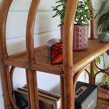 Rattan bookcase shelf