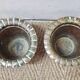 2 copper pot covers, 1960