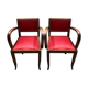 Paire de fauteuils bridges  vers 1960