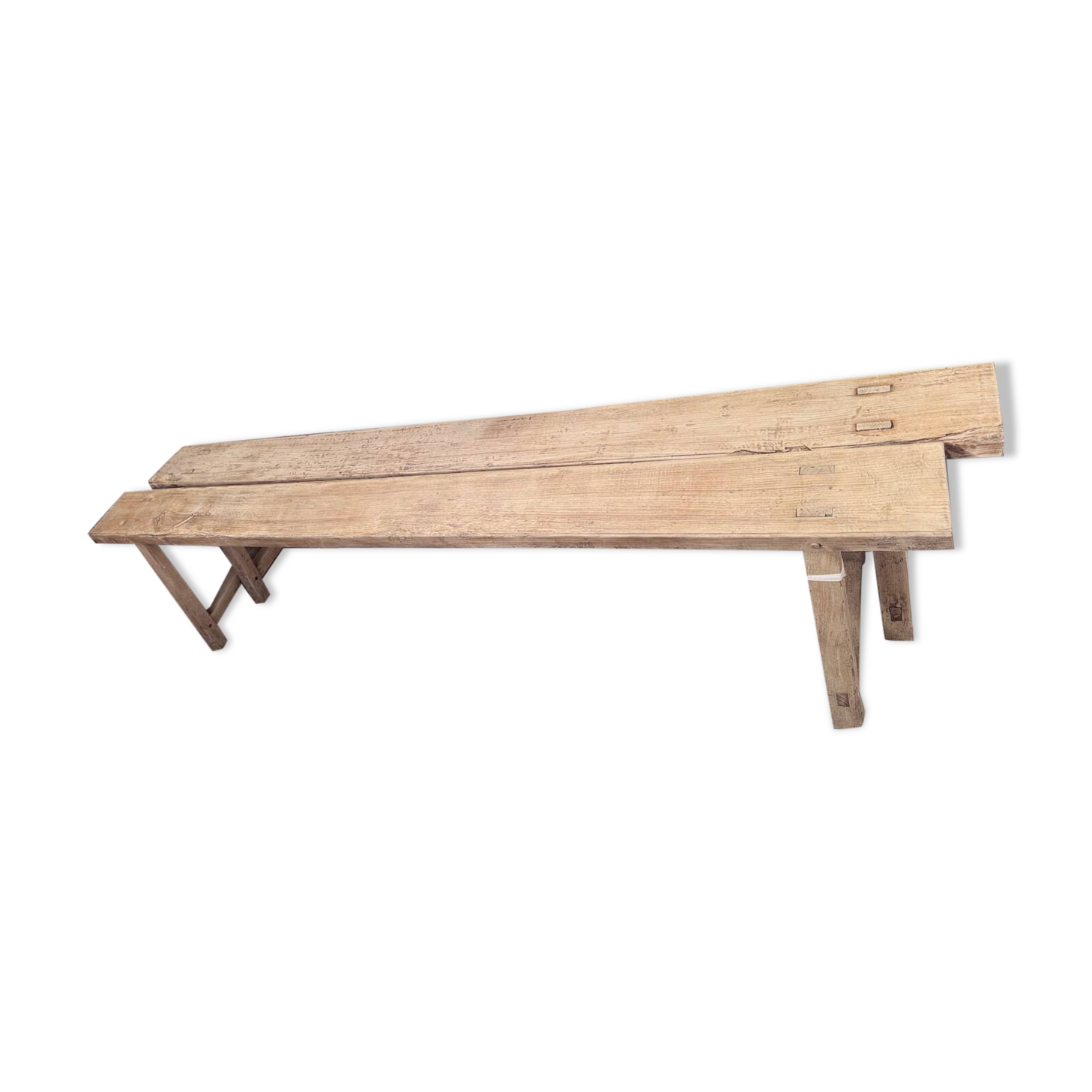 Paire de bancs de ferme