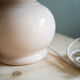 Ceramic and rattan table lamp
