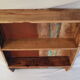 Wall shelf 3 shelves + 4 hooks cast iron in polychrome wood