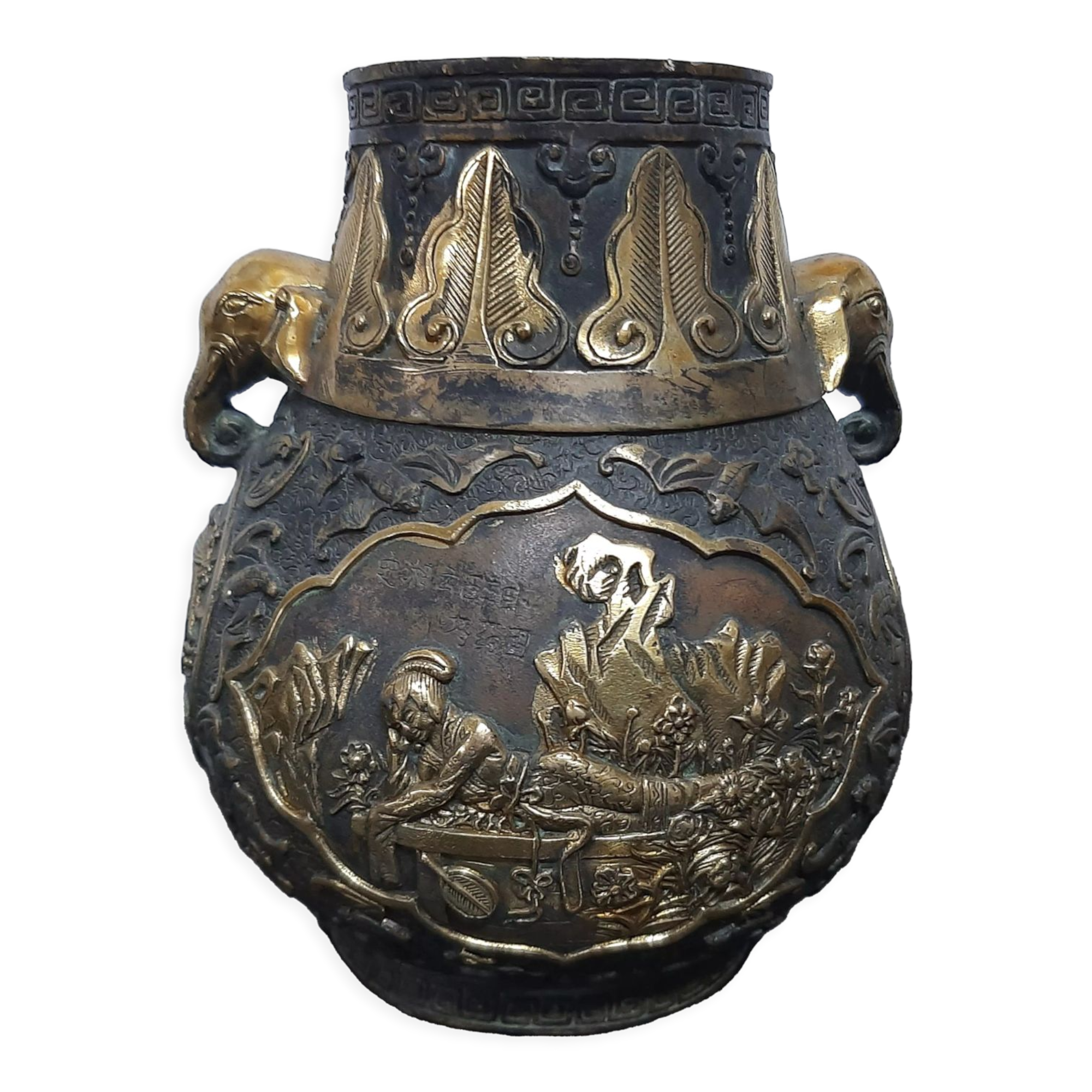 Chinese archaistic bronze vase, 19th century