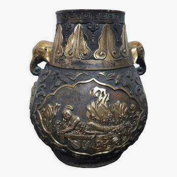 Vase chinois archaïque en bronze, 19ème siècle