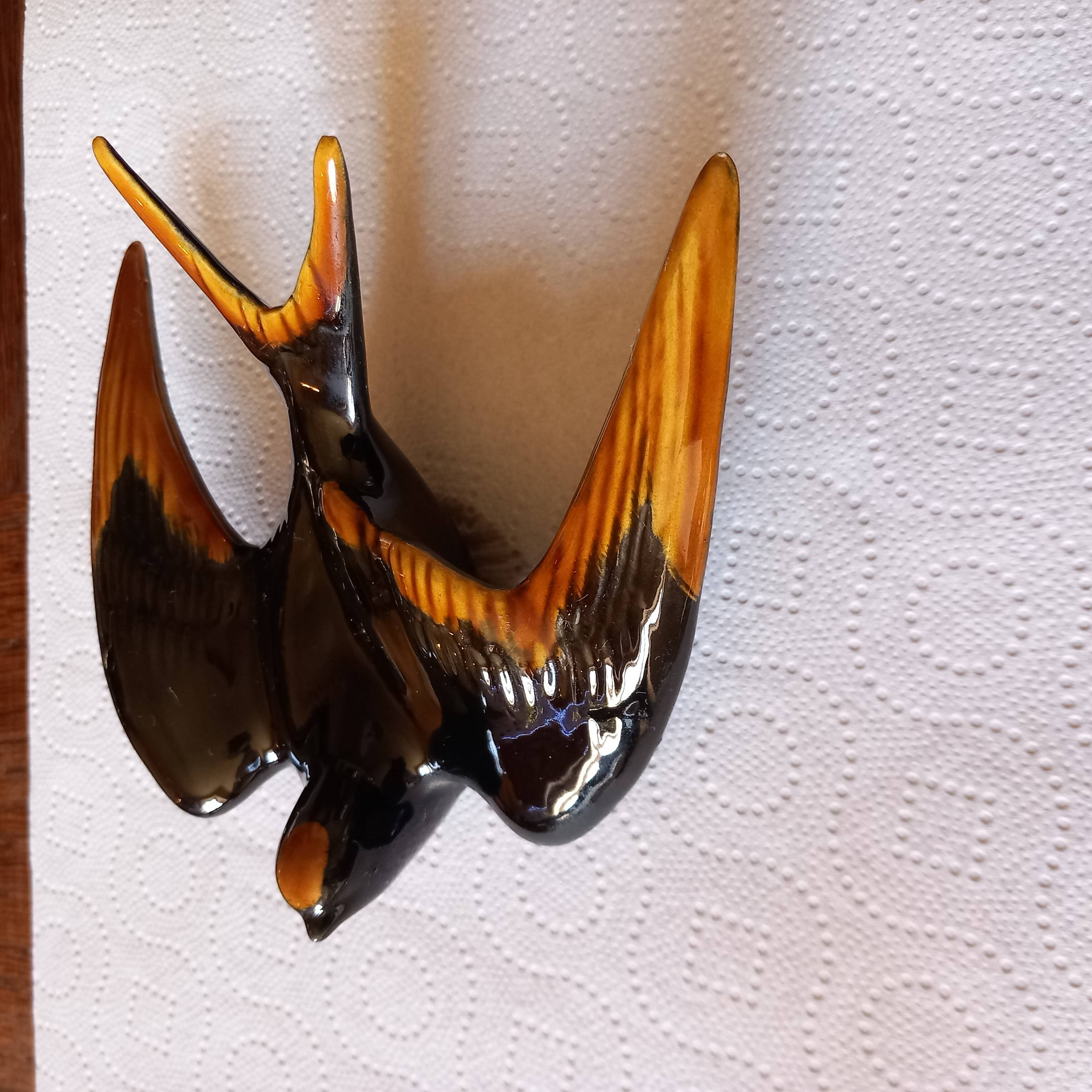 Vintage ceramic swallow wall decoration