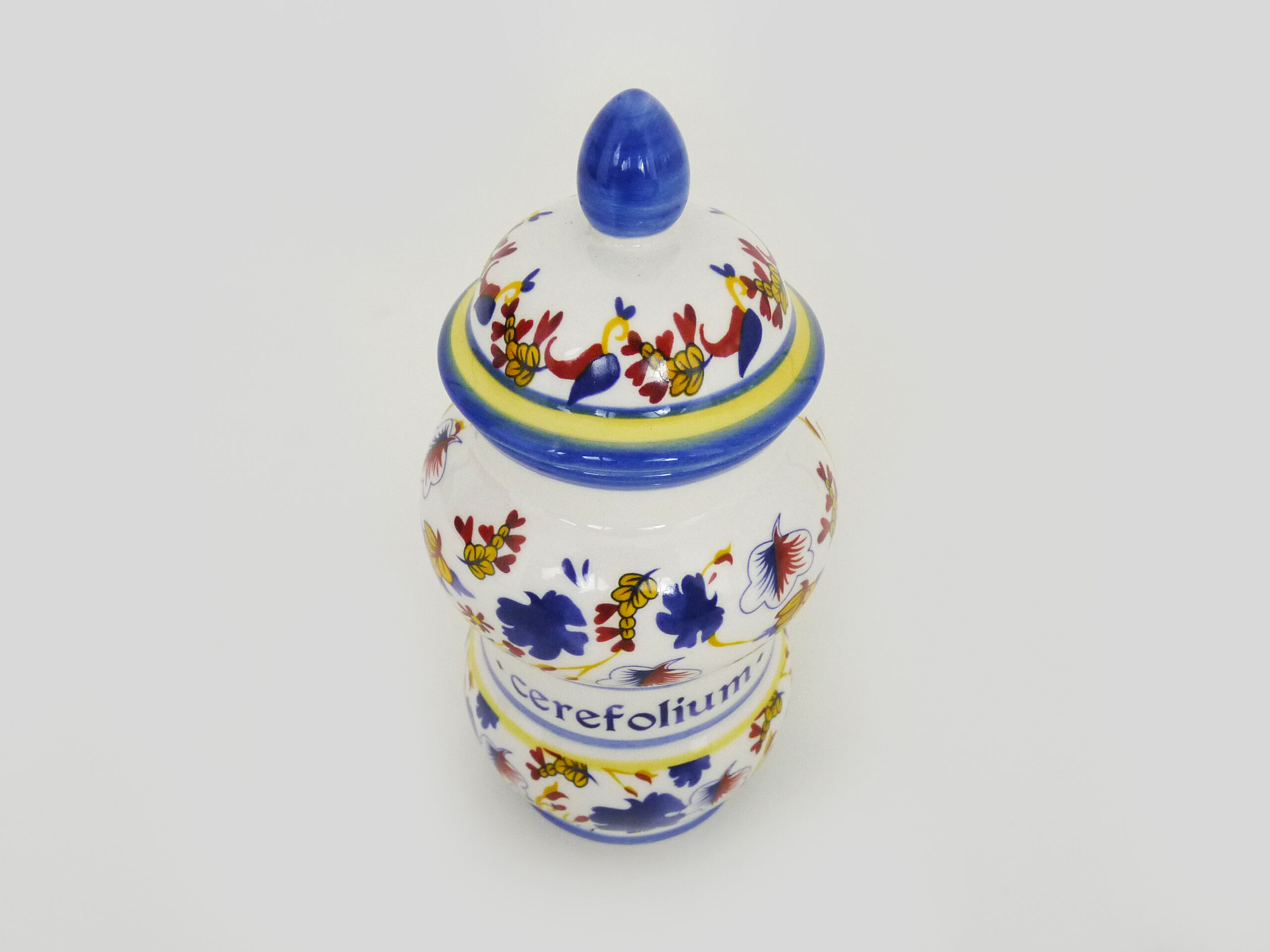 Ancien pot d'apothicaire, pot à pharmacie Cerefolium en céramique. Année 70 80