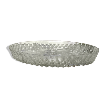Aperitif dish with glass compartments