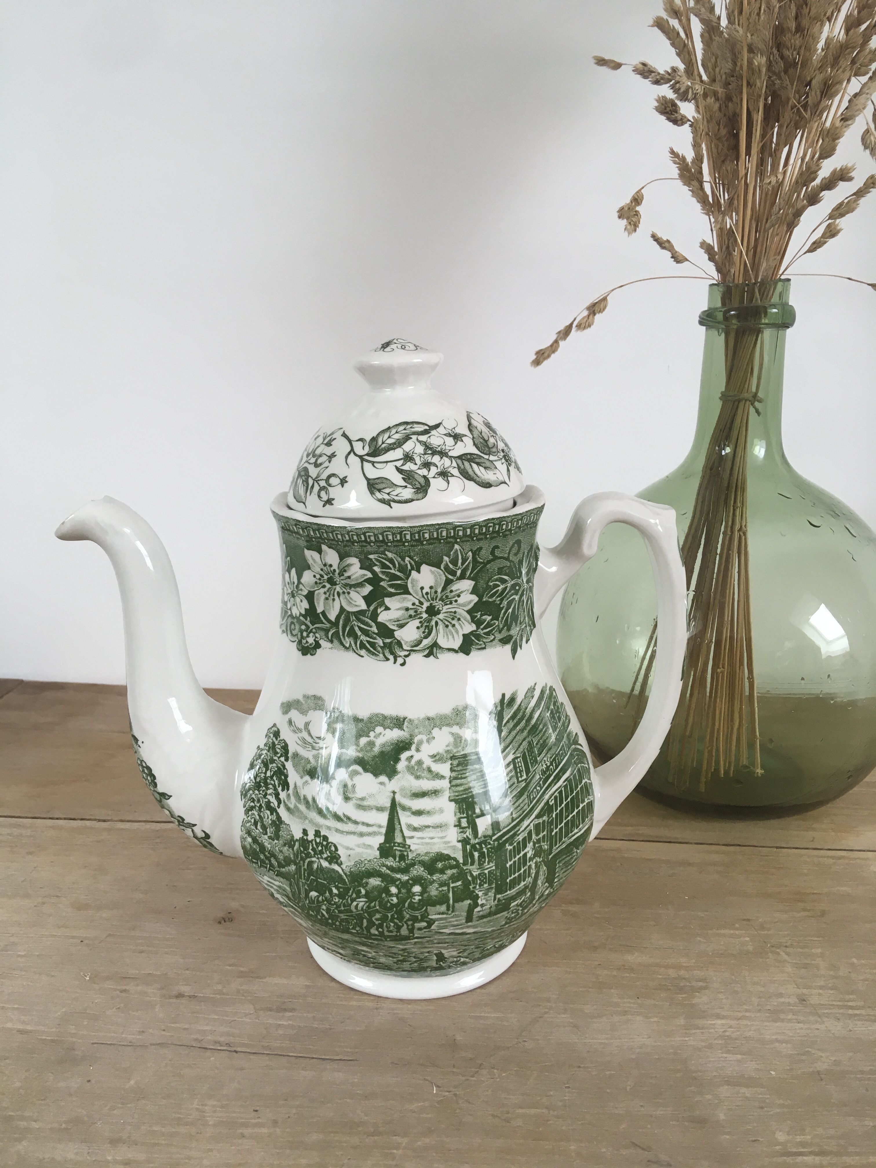 Green English Teapot