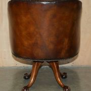 Fauteuil capitaine Chesterfield victorien restauré
