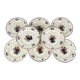 Set of 8 dessert plates "Agreste" Sarreguemines, 20th century