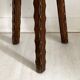 Tripod brutalist solid wood foot stool