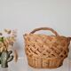 Vintage wicker basket – bohemian decorative storage