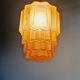 Art Deco Skyscraper type pendant lamp in amber glass, 1920s-30s