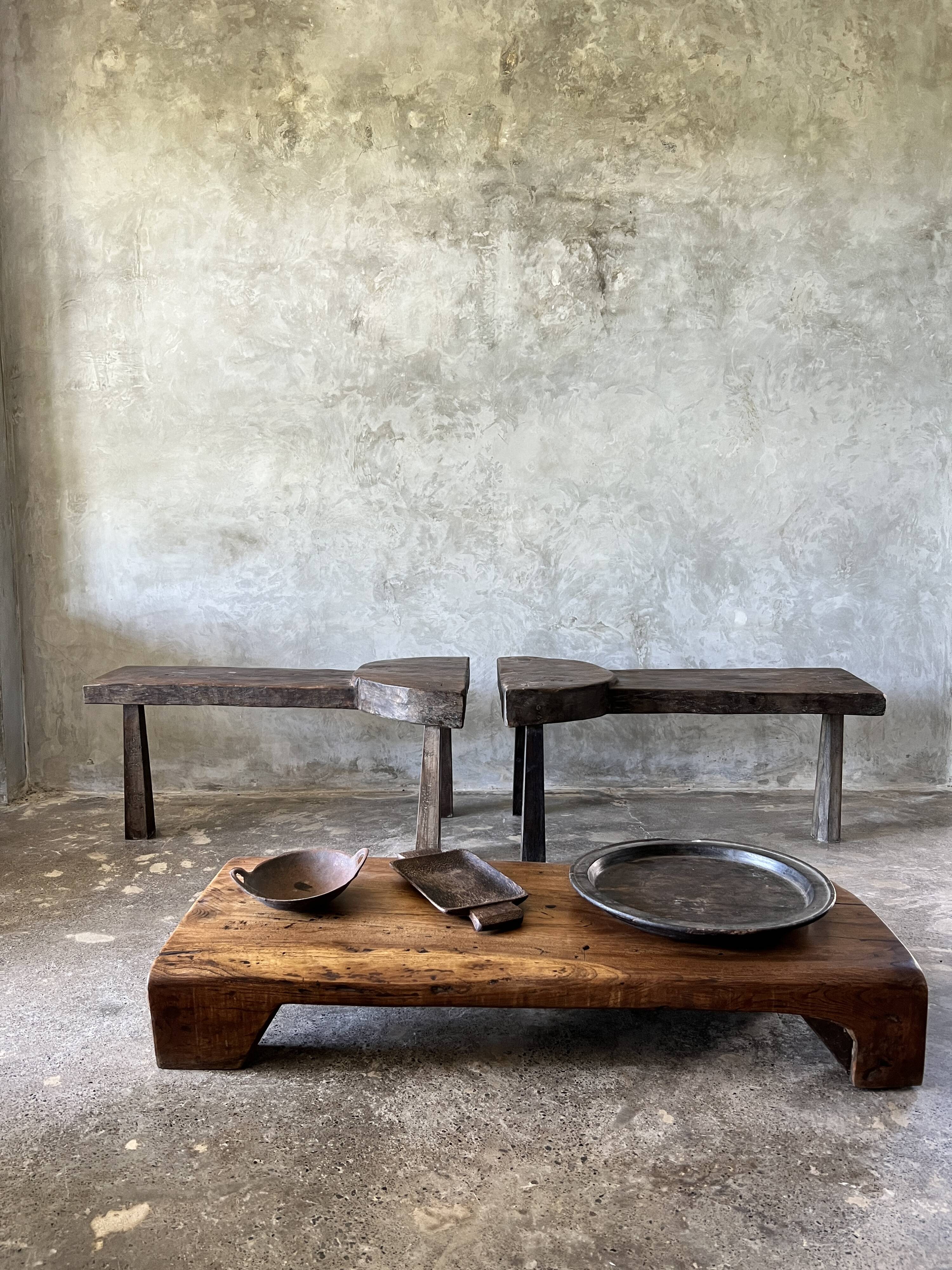 Modular bench or coffee table in 2 parts L:2m W:60 H:46