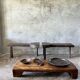 Banc ou table basse modulaire en 2 parties L:2m l:60 H:46