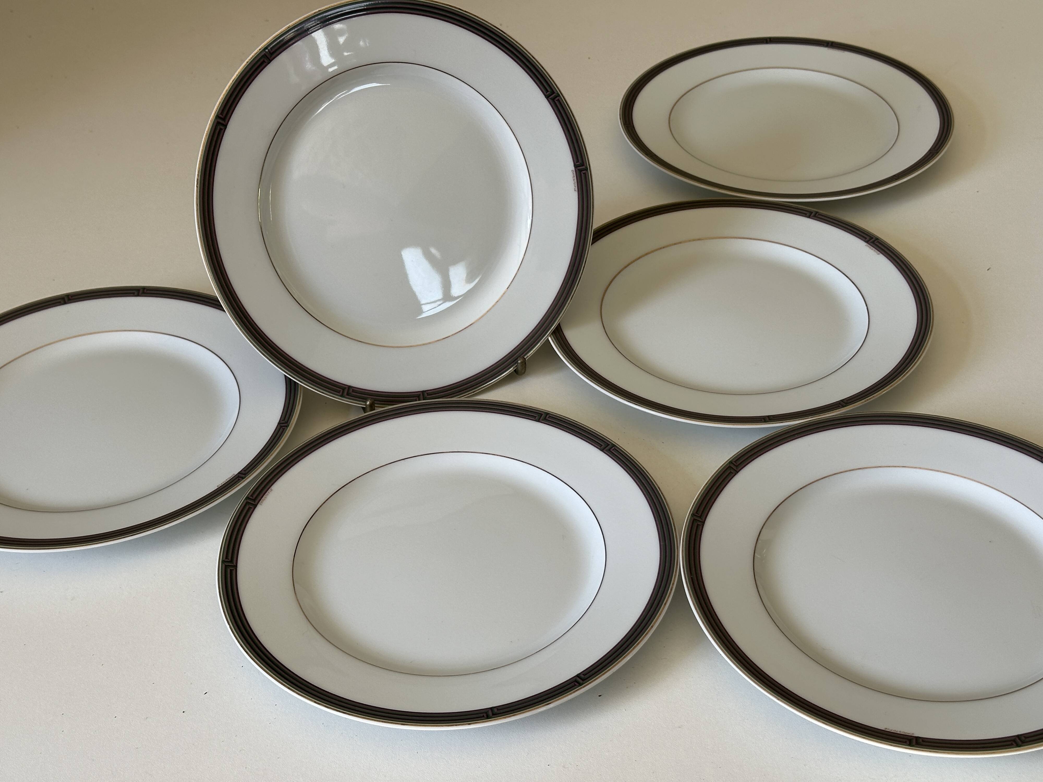6 Christofle dessert plates, vintage Parma model