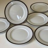 6 Christofle dessert plates, vintage Parma model
