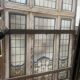 Art Deco stained glass transom window, circa 1900, 20th century