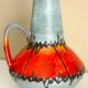 Enameled ceramic pitcher vase, Carstens West Germany, 60s/70s design