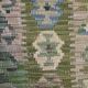Laine verte Afghan Kilim Traditionnel Géométrique Tissé à plat Tapis fait à la main - 80x120cm