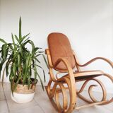 Rockingchair wood and leather
