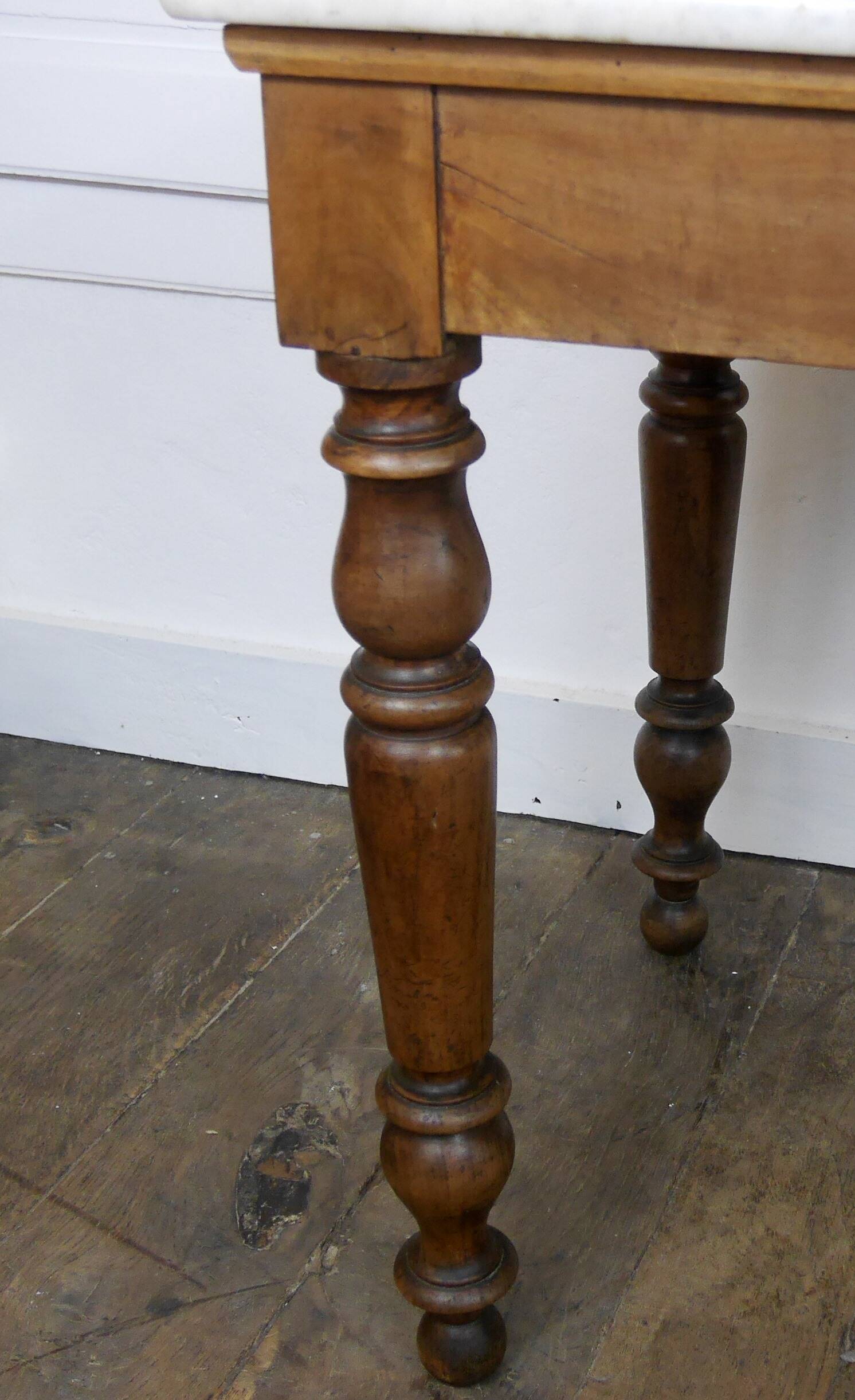 old marble and wood office bistro table 1850