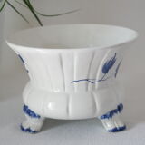 Cache pot céramique faïence  bleu delft