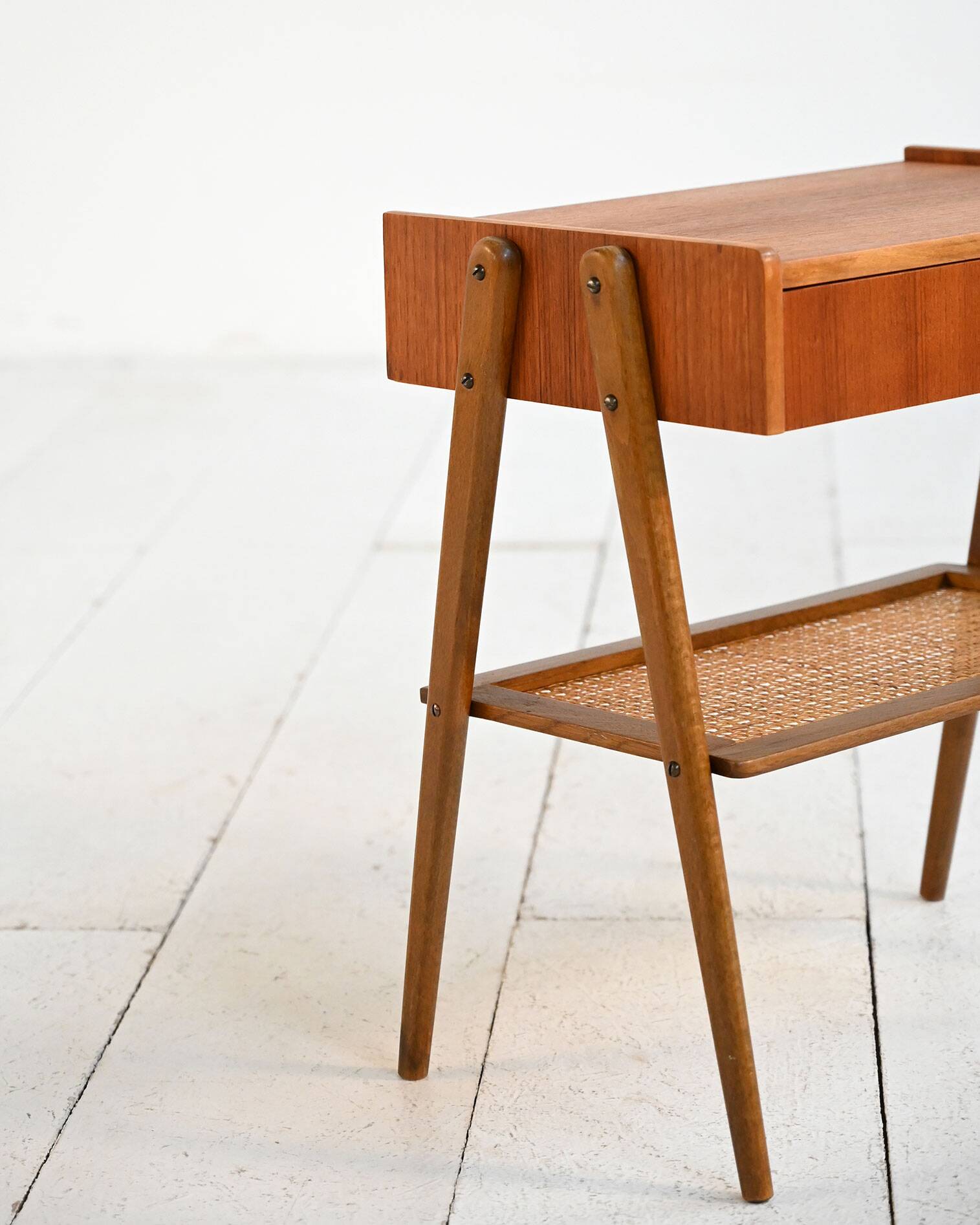 1950s Scandinavian teak bedside table