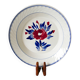 Gien pleated hollow dish, pink and blue flowers, 1950