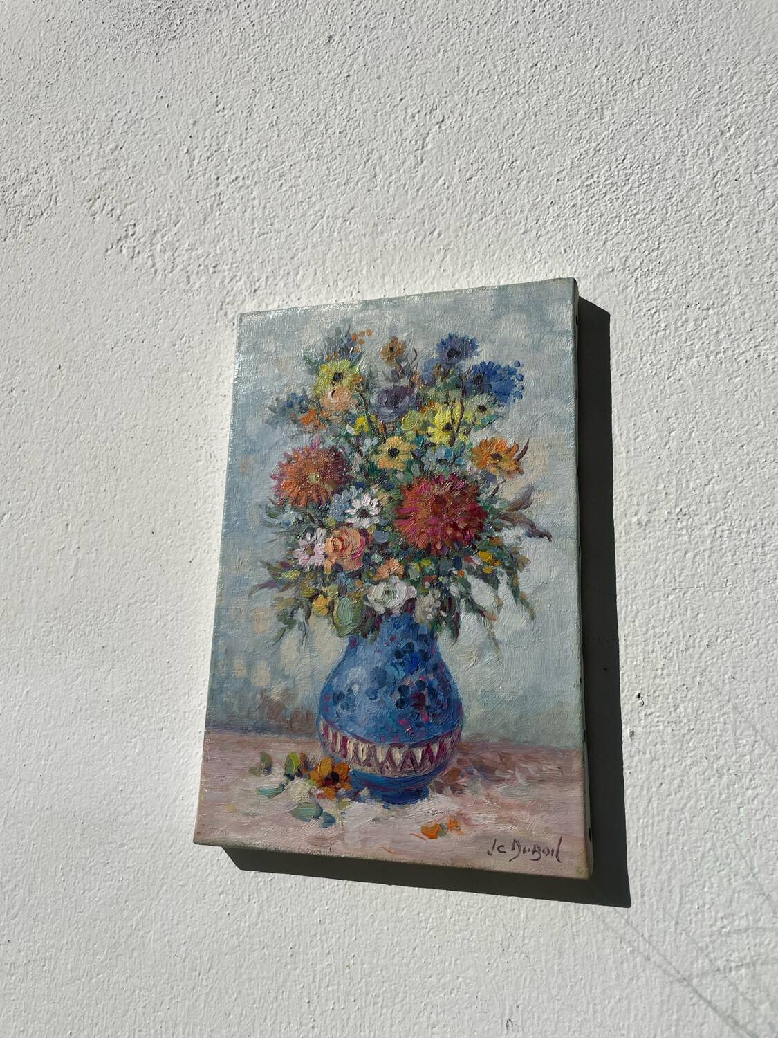 Flower bouquet painting signed Duboil