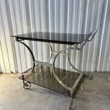 70s metal serving trolley