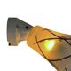Pair of Art Deco opaline and porcelain wall lights